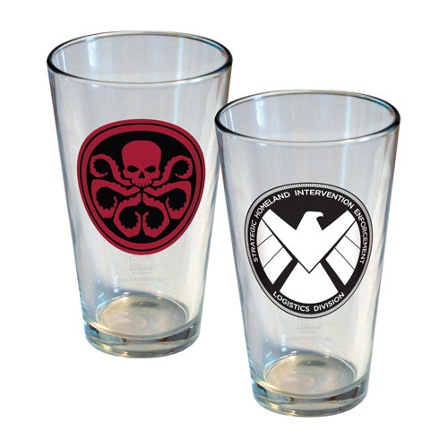 Agents of SHIELD Rivals Pint Glass 2-pack